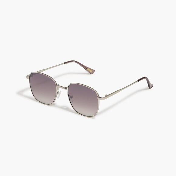 J. Crew Factory Accessories - J. Crew Factory Round-Framed Sunglasses in Matte Silver NWT